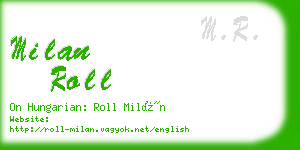 milan roll business card